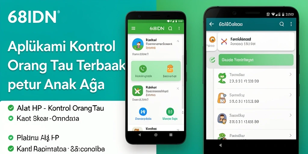 Antarmuka aplikasi 68IDN untuk kontrol orang tua.