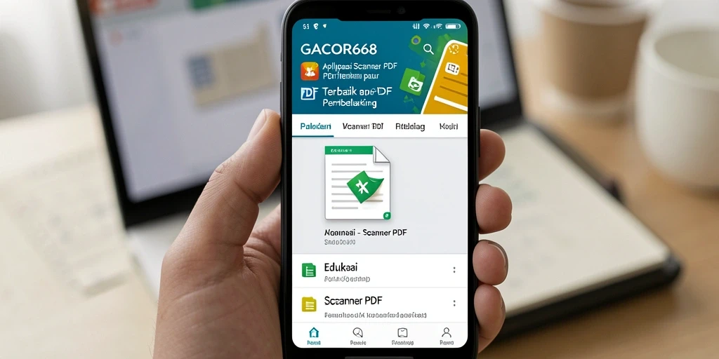 Antarmuka GACOR668 yang menampilkan fungsi Scanner PDF yang intuitif.