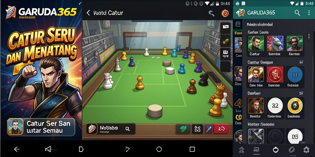 Antarmuka game Catur GARUDA365 yang menarik dan interaktif.