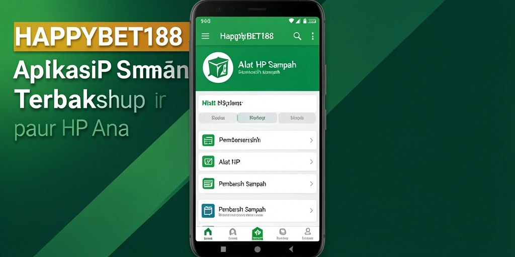 Tampilan antarmuka utama aplikasi Pembersih Sampah HAPPYBET188.