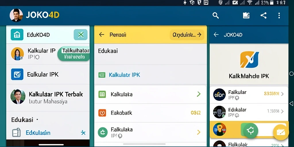 Tampilan antarmuka JOKO4D dengan fitur Kalkulator IPK yang sederhana.