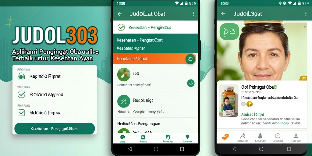 Antarmuka utama aplikasi JUDOL303 dengan fitur pengingat obat.