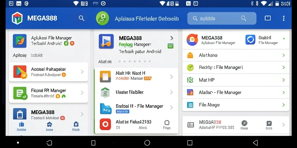 Tampilan antarmuka utama MEGA388 menampilkan manajemen file yang mudah dan efisien.